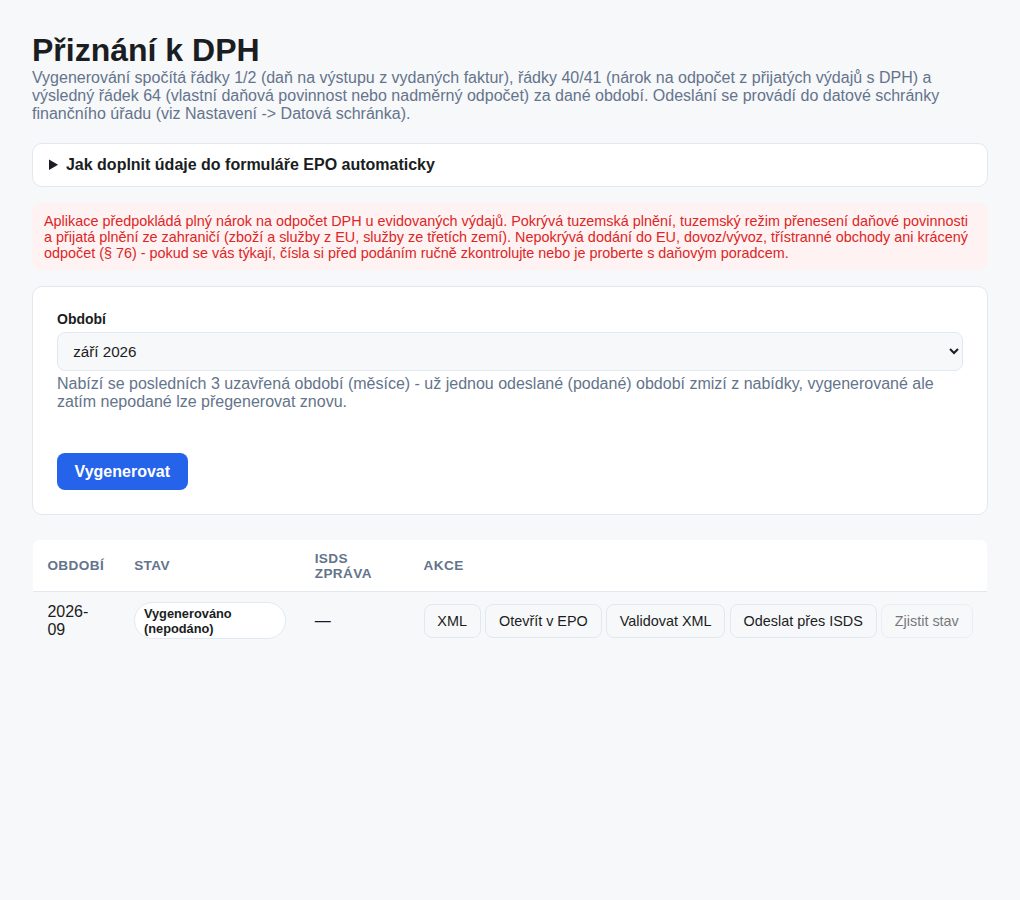 Přiznání k DPH